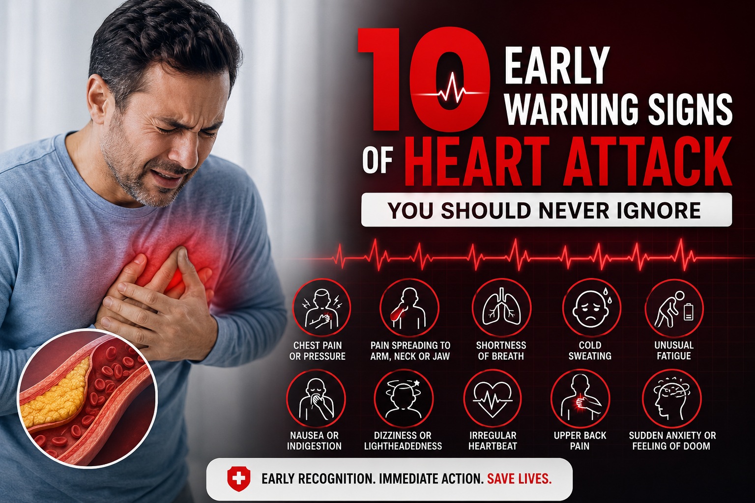 10 Early Warning Signs of Heart Attack You Should Never Ignore